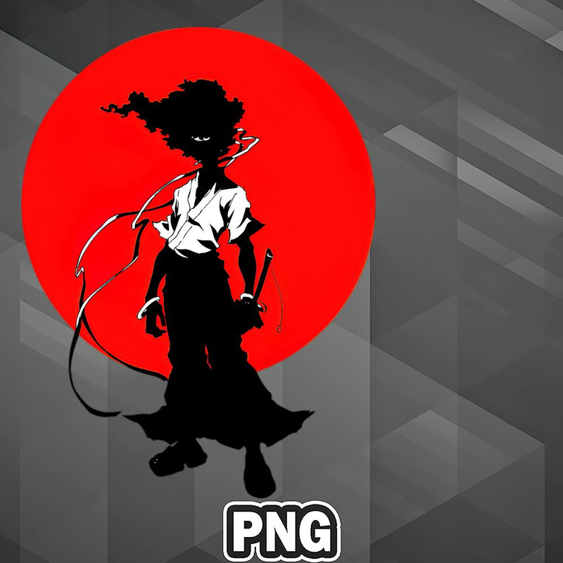 MER110723131773-African PNG Afro Hair Samurai In Red Moon PNG For Sublimation Print.jpg