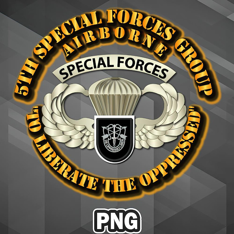 SF0607230804471-Army PNG SOF - 5th SFG - Airborne Badge PNG For Sublimation Print.jpg
