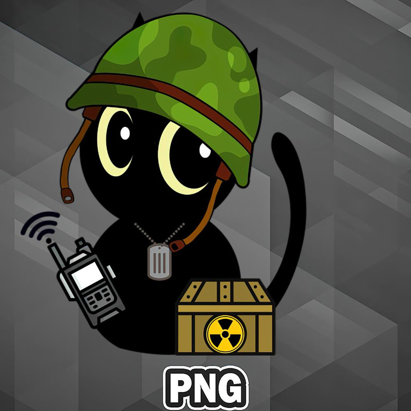 VT0607230739232-Army PNG Cute black cat is a military pet PNG For Sublimation Print.jpg
