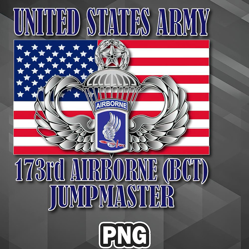 VT060723073916-Army PNG 173rd Airborne Brigade- Jumpmaster Master Wings PNG For Sublimation Print.jpg