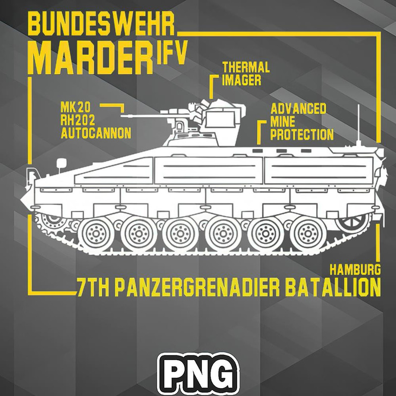 VT0607230739203-Army PNG Bundeswehr Marder IFV Panzergrenadier Tank PNG For Sublimation Print.jpg