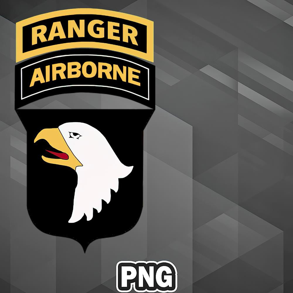 VT06072307395-Army PNG 101st Airborne Division with Ranger Tab PNG For Sublimation Print.jpg