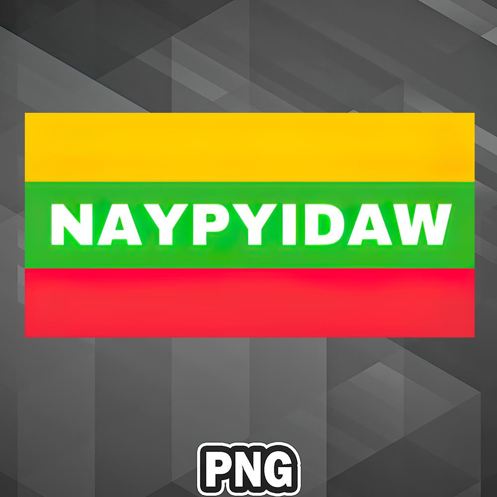 APR1007231325249-Asian PNG Naypyidaw City in Burmese Flag Colors Myanmar Country PNG For Sublimation Print.jpg