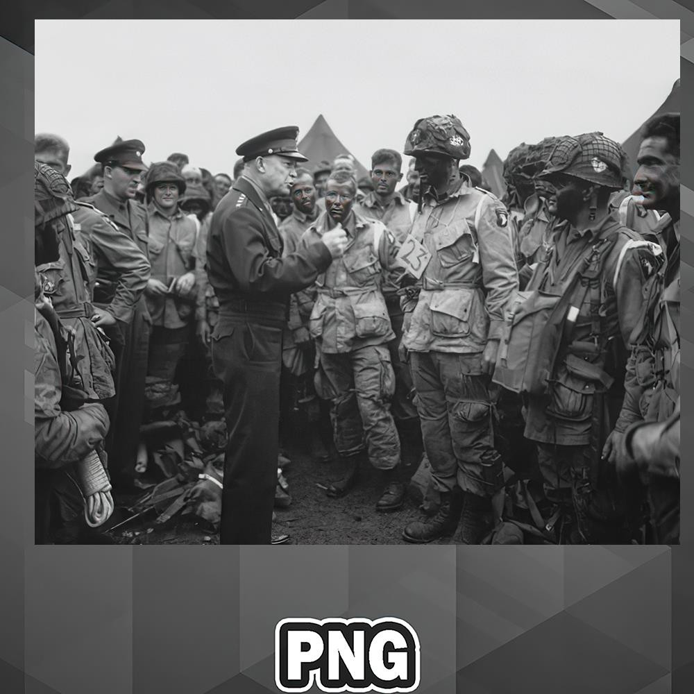 ABO0607230805326-Army PNG Ike Talking With Airborne On D-Day PNG For Sublimation Print.jpg