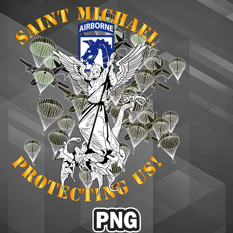 ABO0607230805553-Army PNG XVIII Airborne Corps - Saint Michael - Protecting Us PNG For Sublimation Print.jpg