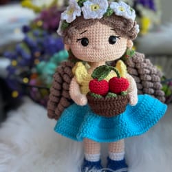 crochet pattern ukrainian girl with cherry ukrainian version