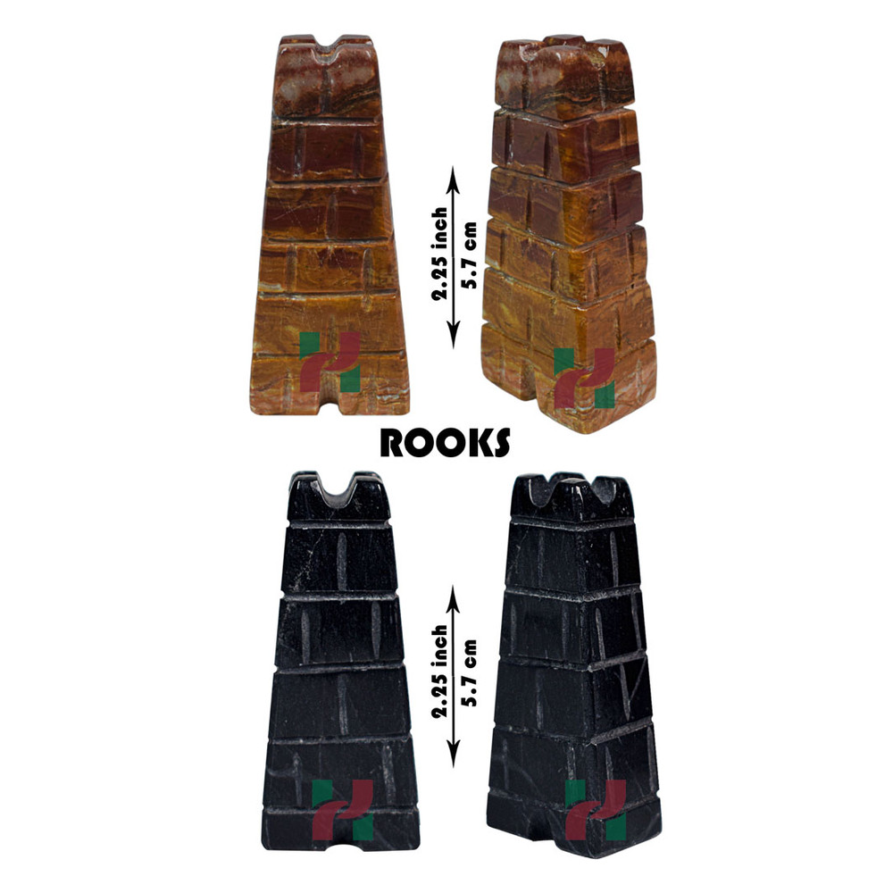 Royal Bishop Series Jet Black Red Onyx Marble Chess Pieces Set Premium Luxury Chessmen For Elegant Gameplay 3