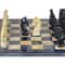 Luxurious Black Burma Teak Marble Chess Set Royal Bishop Series Handcrafted Stone Chessboard Pi 1