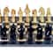 Luxurious Black Burma Teak Marble Chess Set Royal Bishop Series Handcrafted Stone Chessboard Pi 4