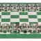 Splash Green Leather RollUp Chess Set With ZigZag Stitching Marble Checkers With Metallic Edge Le 1