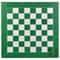Splash Green Leather RollUp Chess Set With ZigZag Stitching Marble Checkers With Metallic Edge Le 4