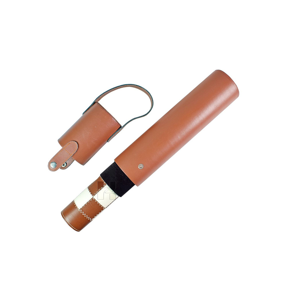 Luxury Walnut Brown Leather Rollup Chess Set Marble Checkers Metallic Trim ZigZag Stitching Leath 5