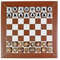 Luxury Walnut Brown Leather Rollup Chess Set Marble Checkers Metallic Trim ZigZag Stitching Leath 3