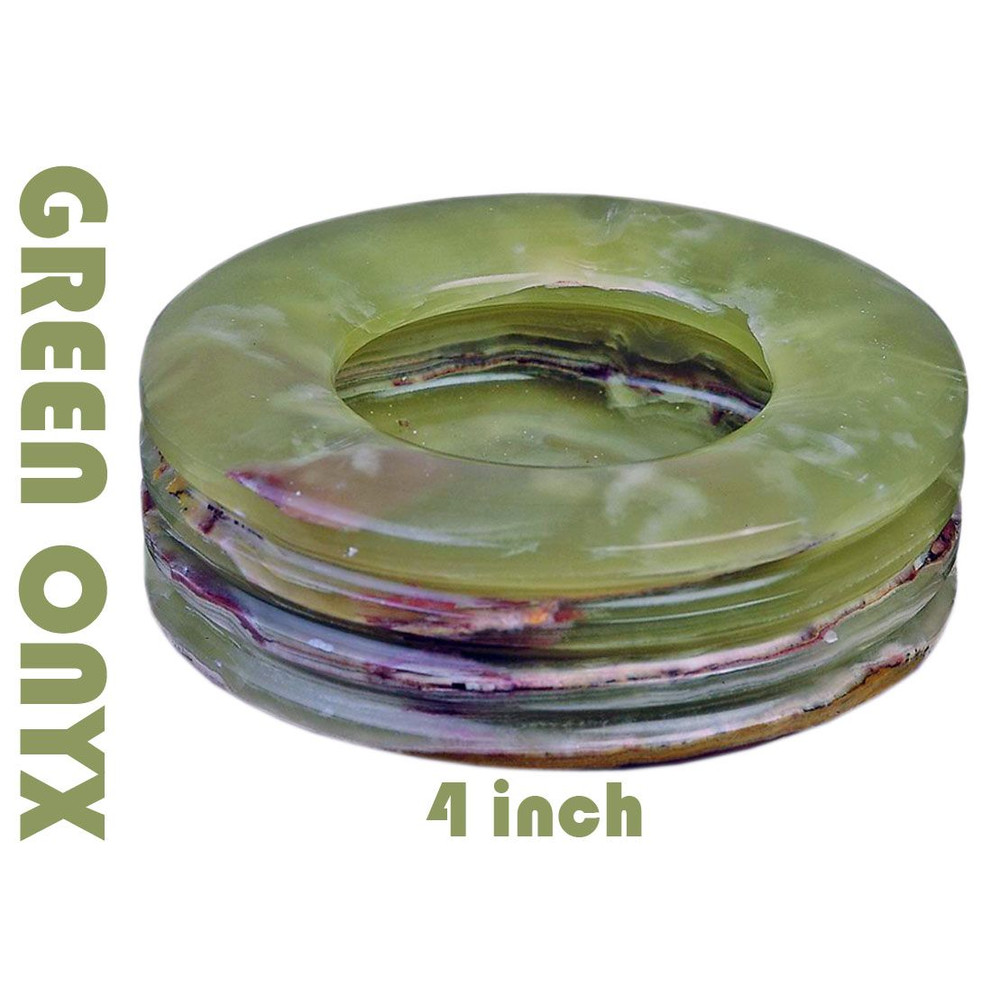 Assorted Natural Marble Onyx Ash Tray 4 Inch 3Layered Decorative Stone Ashtray 0