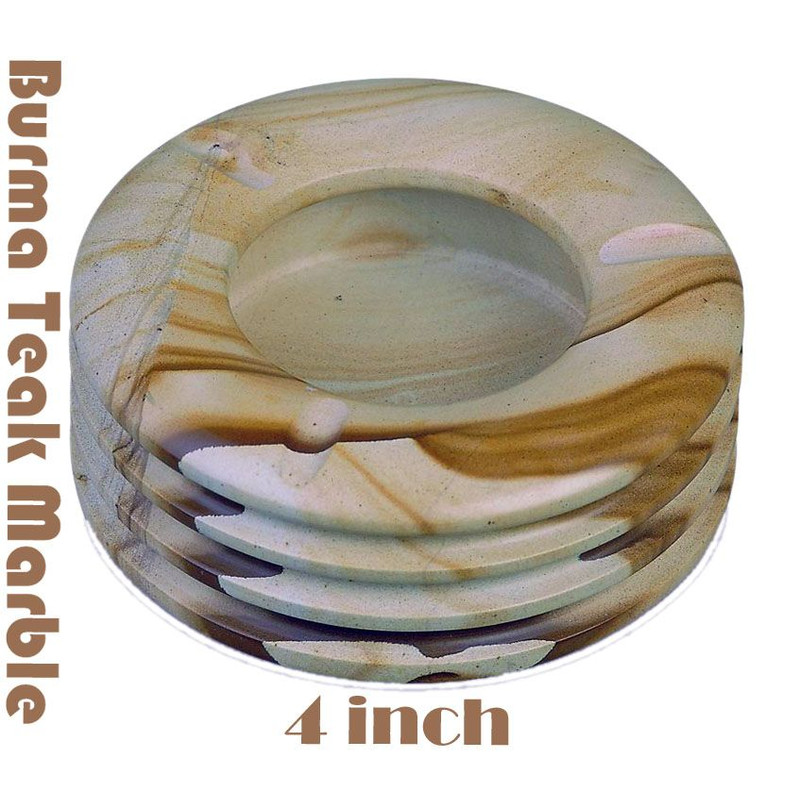 Assorted Natural Marble Onyx Ash Tray 4 Inch 3Layered Decorative Stone Ashtray 2