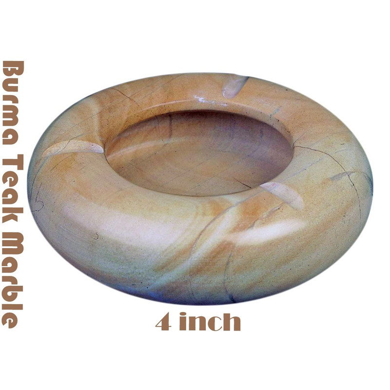 Assorted Natural Marble Onyx Ash Tray 4 Inch Decorative Stone Ashtray 1