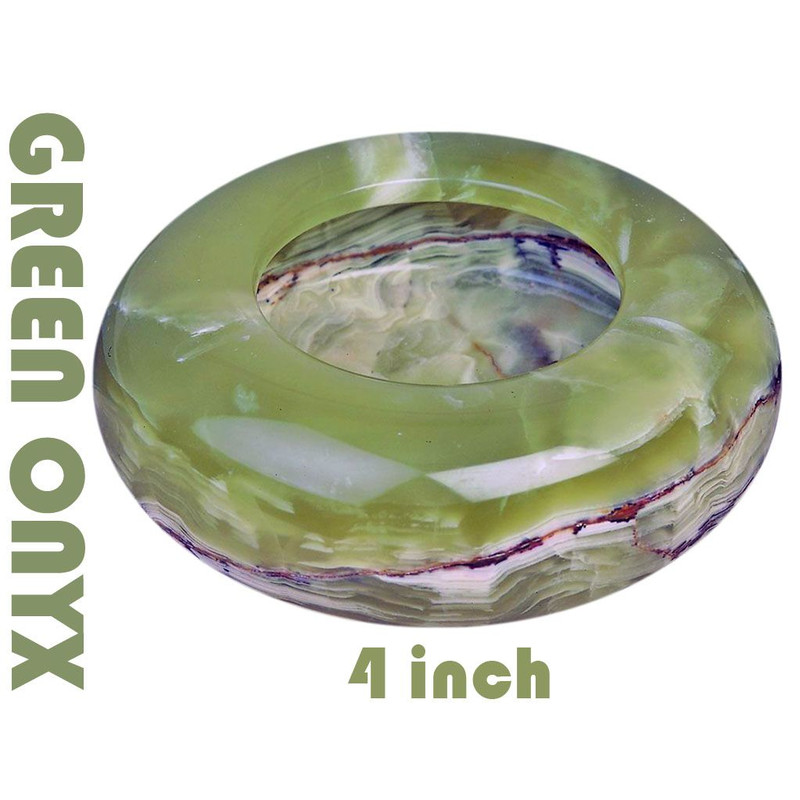 Assorted Natural Marble Onyx Ash Tray 4 Inch Decorative Stone Ashtray 2