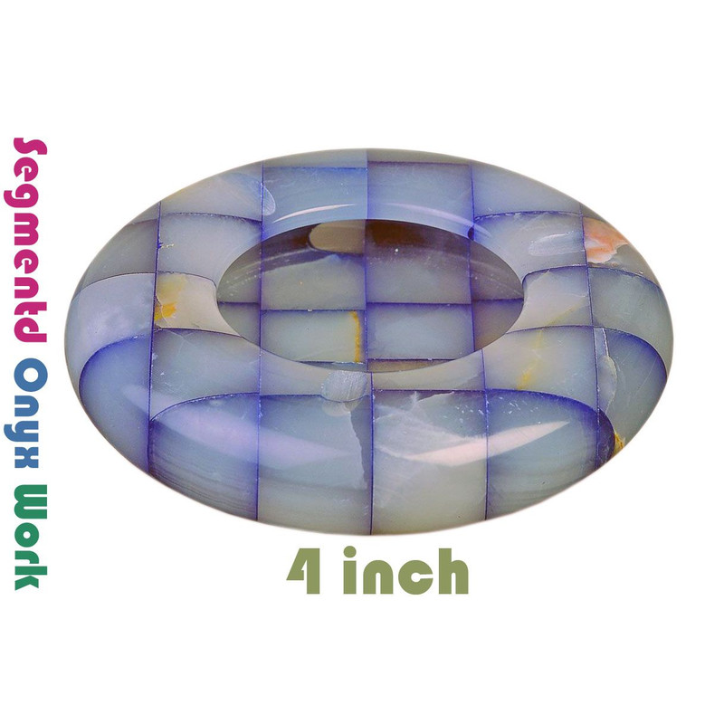 Assorted Natural Marble Onyx Ash Tray 4 Inch Decorative Stone Ashtray 4