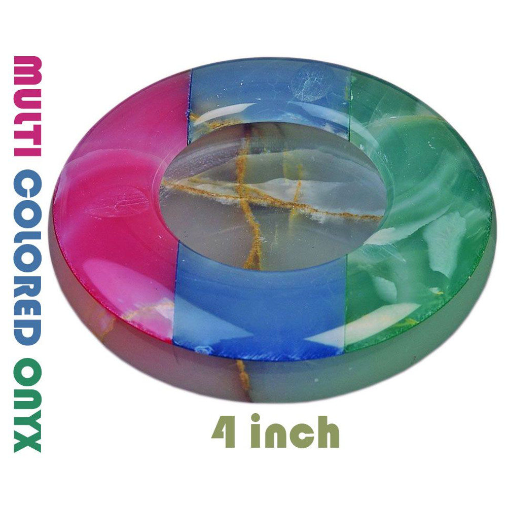 Assorted Natural Marble Onyx Ash Tray 4 Inch Decorative Stone Ashtray 7