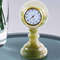 Luxury Green Onyx Pedestal Sphere Shape Mantel Clock Decorative Office And Home Clock 0