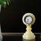 Luxury Green Onyx Pedestal Sphere Shape Mantel Clock Decorative Office And Home Clock 4