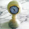 Luxury Green Onyx Pedestal Sphere Shape Mantel Clock Decorative Office And Home Clock 7