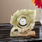 Green Onyx Maple Leaf Desk Clock  Handcrafted Natural Stone Art For Office Or Home 12