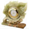 Green Onyx Maple Leaf Desk Clock  Handcrafted Natural Stone Art For Office Or Home 3