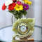 Green Onyx Maple Leaf Desk Clock  Handcrafted Natural Stone Art For Office Or Home 6