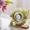 Green Onyx Maple Leaf Desk Clock  Handcrafted Natural Stone Art For Office Or Home 7