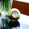 HandCarved Green Onyx Sphere Desk Clock  Natural Stone Ball Timepiece For Office  Home Decor 1