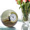 HandCarved Green Onyx Sphere Desk Clock  Natural Stone Ball Timepiece For Office  Home Decor 0