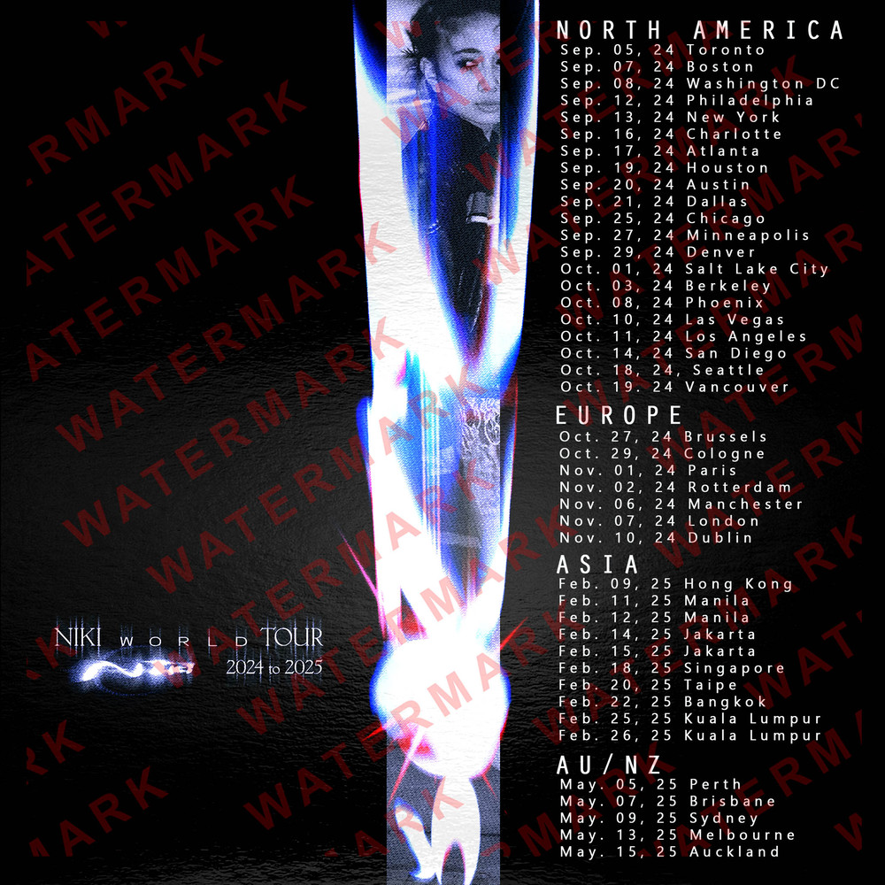 NIKI BUZZ WORLD TOUR 2024 Concert Album Tshirt Adult S5XL Youth Babies Toddler 1