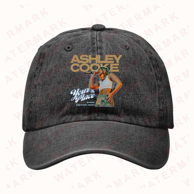 ASHLEY COOKE YOUR PLACE THE WITH SPECIAL GUEST GREYLAN JAMES TOUR 2024 Denim Hat Cap 1 0