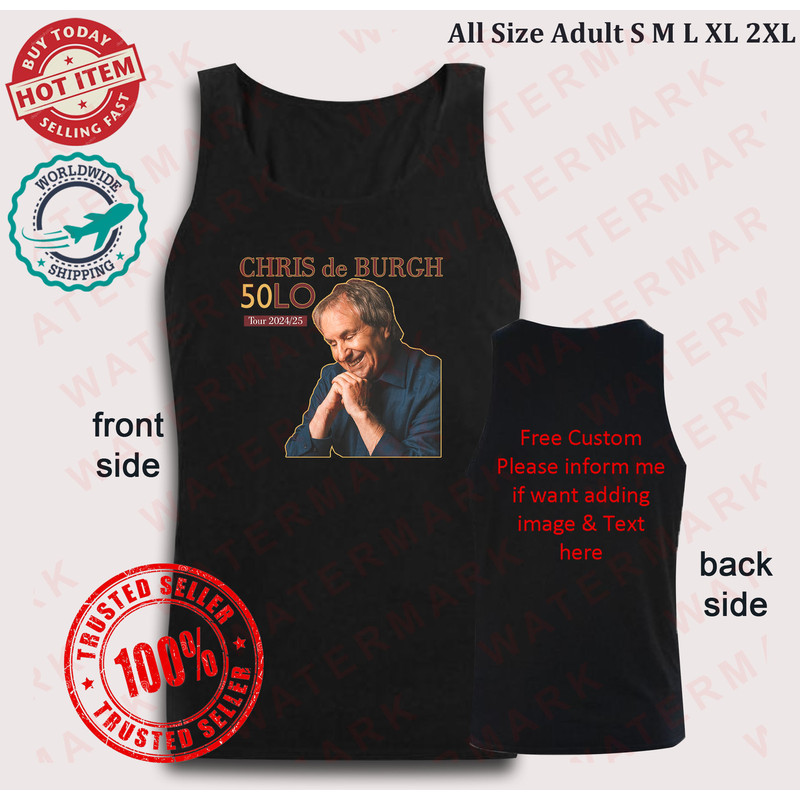 CHRIS DE BURGH 50LO TOUR 2024 2025 Tank Top 1 0