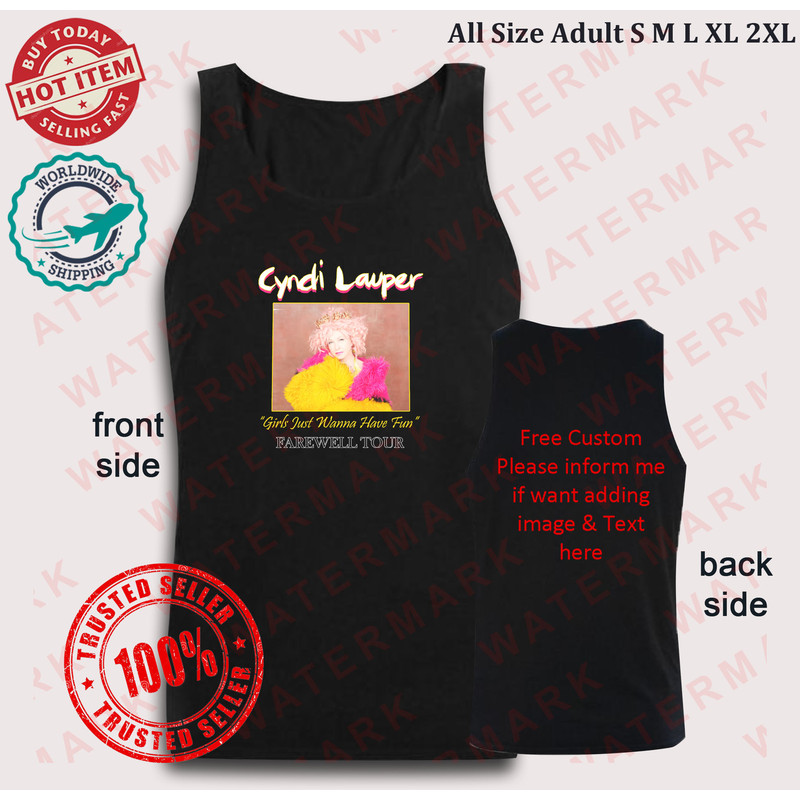 CYNDI LAUPER GIRLS JUST WANNA HAVE FUN FAREWELL TOUR 2024 Tank Top 0