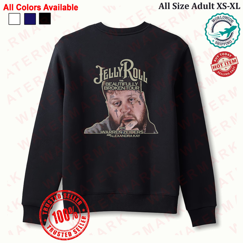 JELLY ROLL THE BEAUTIFULLY BROKEN TOUR 2024 Sweatshirt 0