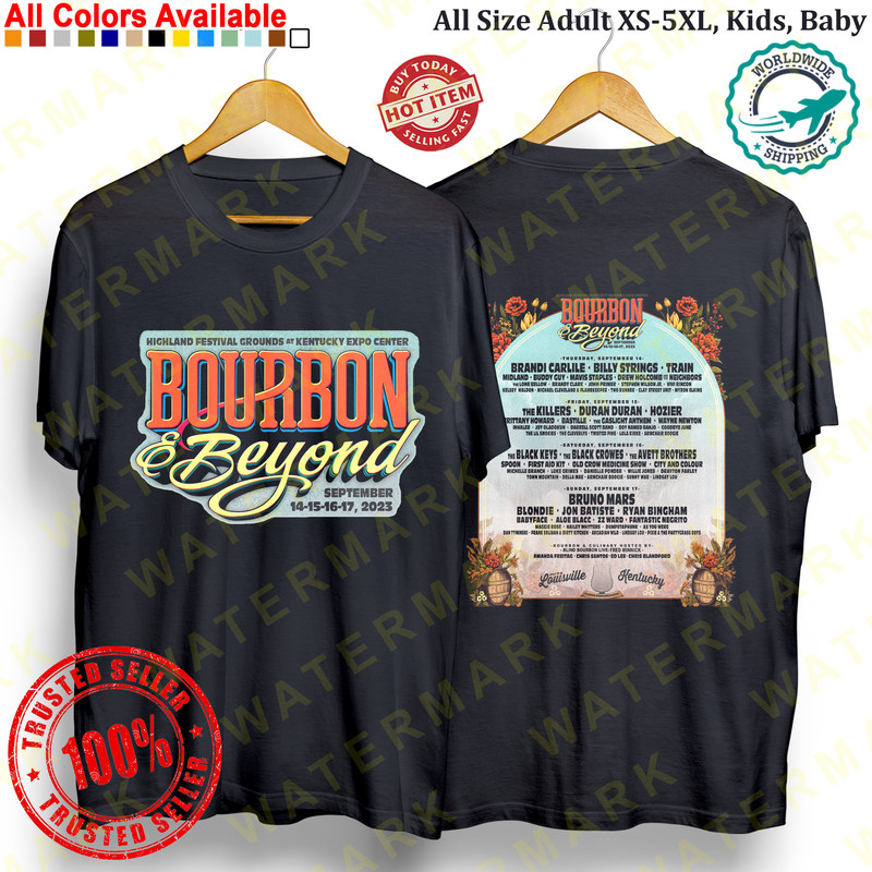 BOURBON BEYOND 2023 Concert Album Tshirt Adult S5XL Youth Babies Toddler 1 0