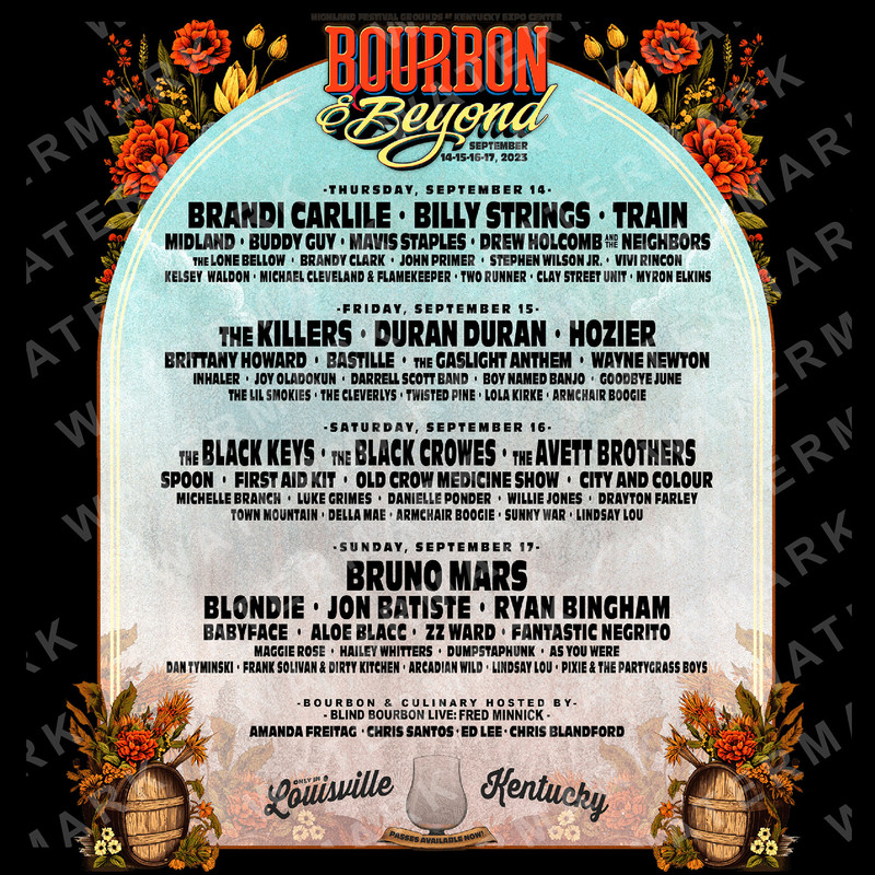 BOURBON BEYOND 2023 Concert Album Tshirt Adult S5XL Youth Babies Toddler 1 1