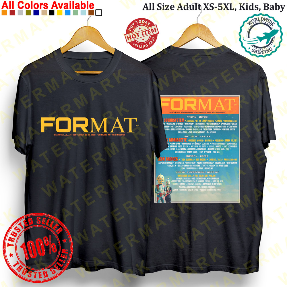 FORMAT FESTIVAL 2023 Concert Album Tshirt Adult S5XL Youth Babies Toddler 1 0