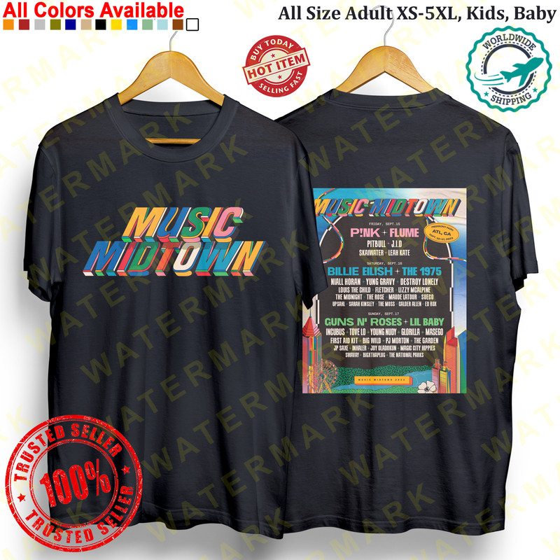 MUSIC MIDTOWN 2023 Concert Album Tshirt Adult S5XL Youth Babies Toddler 1 0