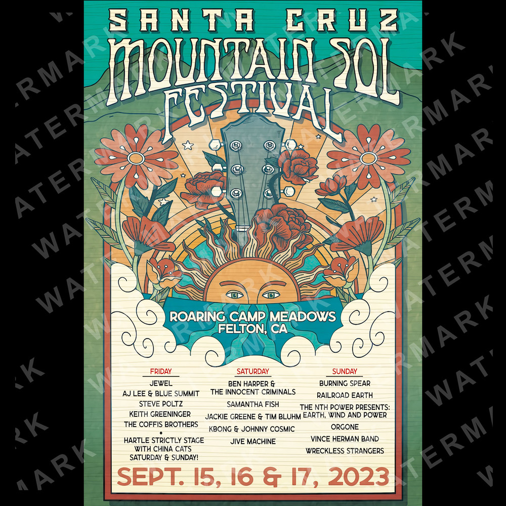 SANTA CRUZ MOUNTAIN SOL FESTIVAL 2023 Concert Album Tshirt Adult S5XL Youth Babies Toddler 1 1