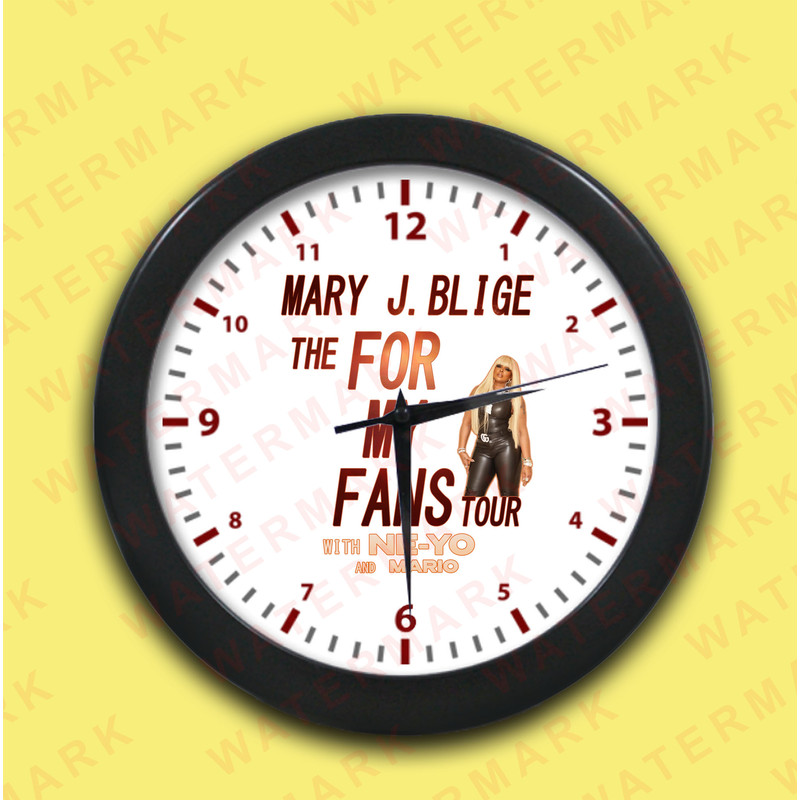 MARY J BLIGE MJB THE FOR MY FANS WITH NEYO MARIO TOUR 2025 Wall Clocks 0