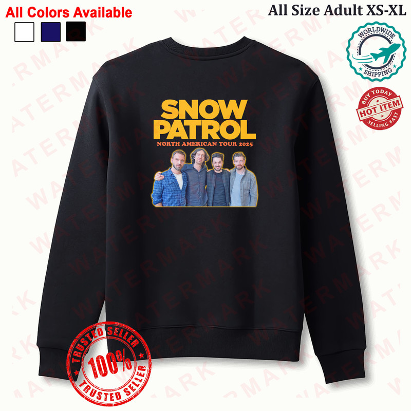 SNOW PATROL NORTH AMERICAN TOUR 2025 Sweatshirt 0