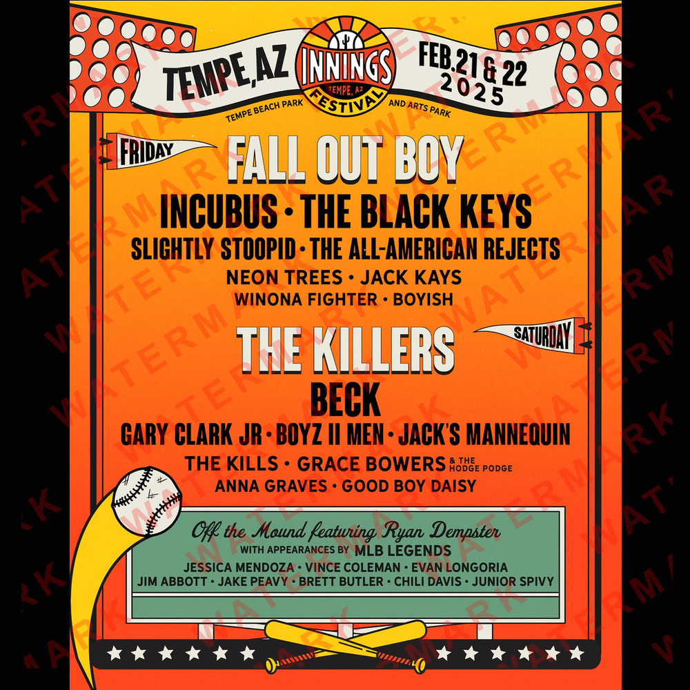 INNINGS MUSIC FESTIVAL TEMPE BEACH PARK ARTS PARK 2025 Concert Album Tshirt Adult S5XL Youth Babie 1