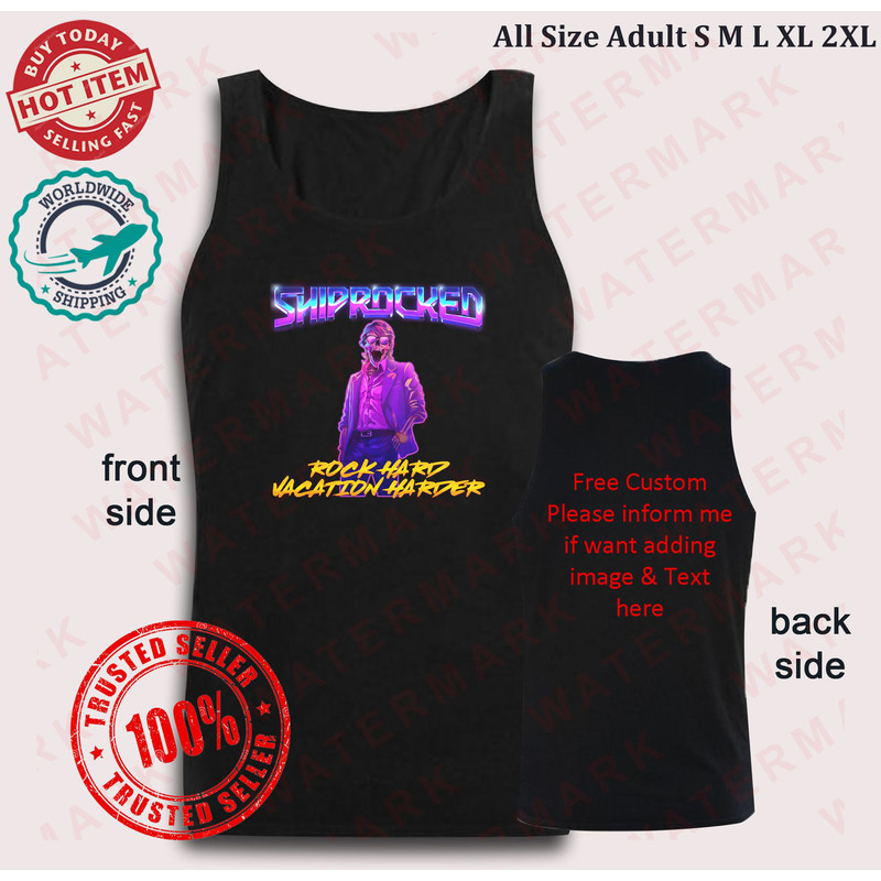 SHIPROCKED ROCK HARD VACATION HARDER MUSIC FESTIVAL 2025 Tank Top 0