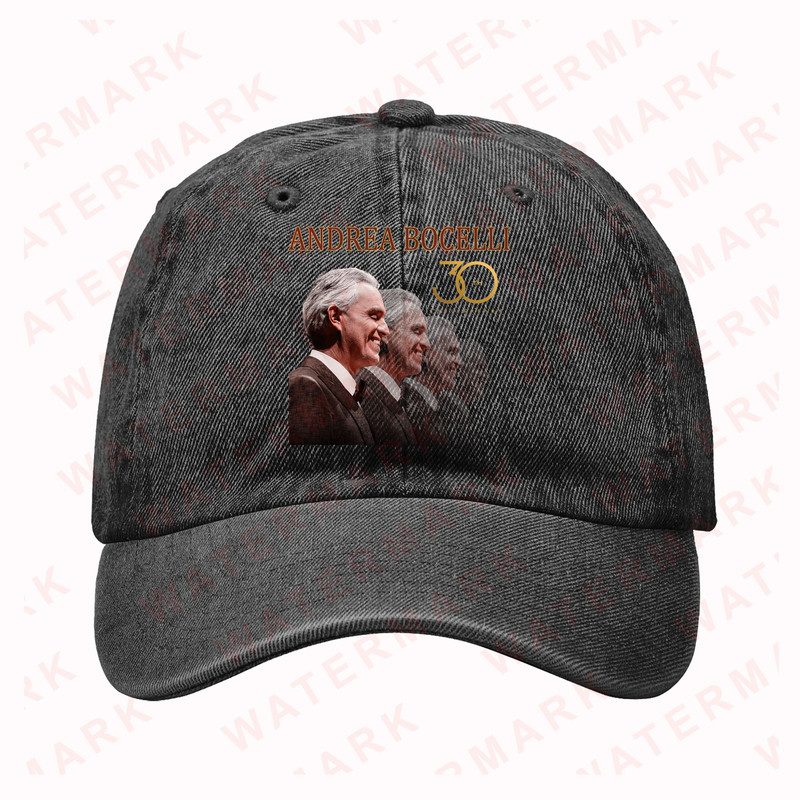 ANDREA BOCELLI 30TH ANNIVERSARY ON TOUR 2025 Denim Hat Cap 0