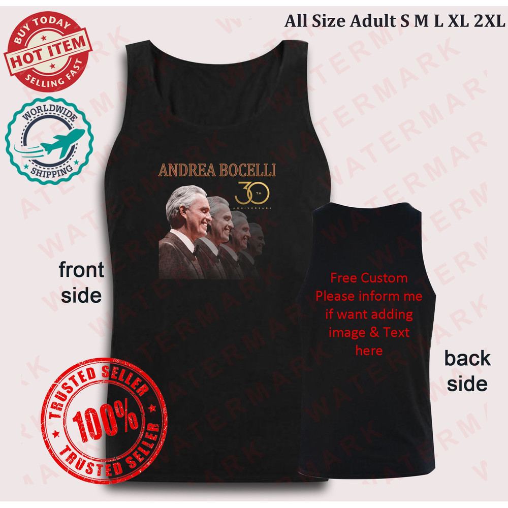 ANDREA BOCELLI 30TH ANNIVERSARY ON TOUR 2025 Tank Top 0