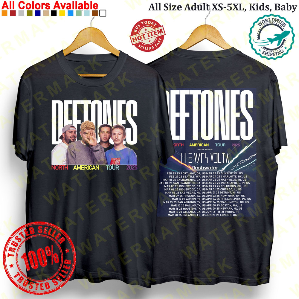 DEFTONES NORTH AMERICAN TOUR 2025 Concert Album Tshirt Adult S5XL Youth 0