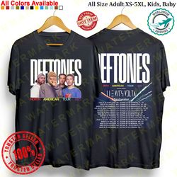 deftones north american tour 2025 concert album t-shirt adult s-5xl youth